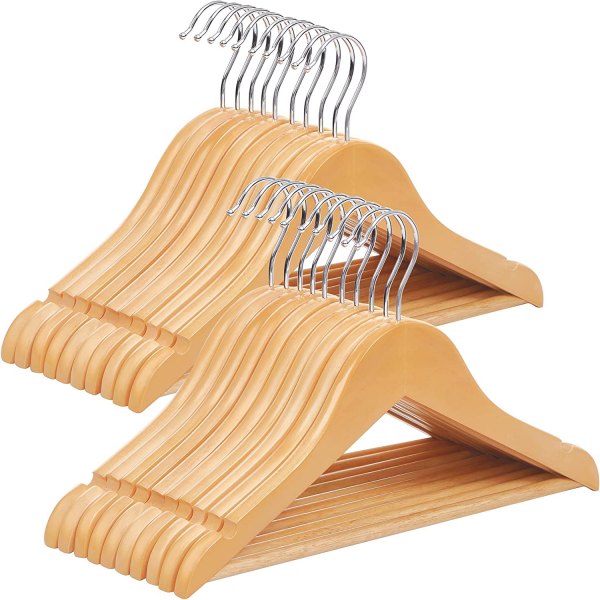 houten kinder kledinghangers in set van 20 | kledinghangers van kledinghangerwinkel