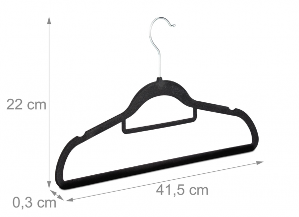 velvet kledinghanger afmeting