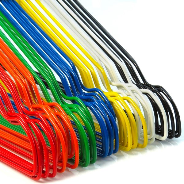 Rainbow kledinghangers zijkant